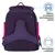 Рюкзак BRAUBERG CLASSIC, легкий каркас, премиум материал, Graceful cat, фиолетовый, 37х32х21 см, 270087, фото 6