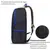 Рюкзак STAFF TRIP универсальный, 2 кармана, черный с синими деталями, 40x27x15,5 см, 270786, фото 4
