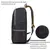Рюкзак STAFF TRIP универсальный, 2 кармана, черный с серыми деталями, 40x27x15,5 см, 270787, фото 4