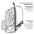Рюкзак BRAUBERG универсальный, сити-формат, &quot;Twigs on white&quot;, 20 литров, 41х32х14 см, 270794, фото 10