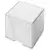 Блок для записей ОФИСМАГ в подставке прозрачной, куб 9х9х9 см, белый, белизна 95-98%, 127798, фото 2