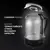 Чайник POLARIS PWK 1753CGL, 1,5 л, 1800-1950 Вт, закрытый нагревательный элемент, стекло, черный, 53258, фото 4