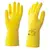 Перчатки латексные КЩС, сверхпрочные, плотные, хлопковое напыление, размер 9,5-10 XL, очень большой, желтые, HQ Profiline, 73590, фото 5
