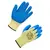 Перчатки полиэфирные РУБИСТРОНГ супер прочные, 1 пара, 13 класс, 85-90 г, размер 9, покрытие - облив ЛАТЕКСНОЕ, высокоизносостойкие, СВС, pl52wl беж/син, фото 6