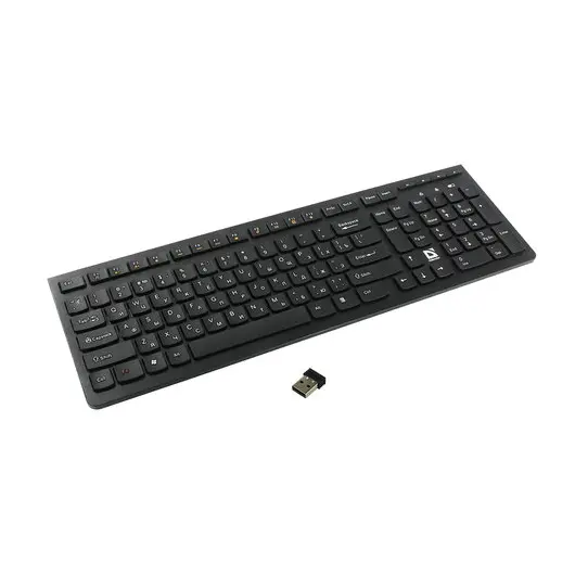 Клавиатура беспроводная DEFENDER UltraMateSM-535 RU, 104 + 16 дополнительных клавиш, черная, 45535, фото 1