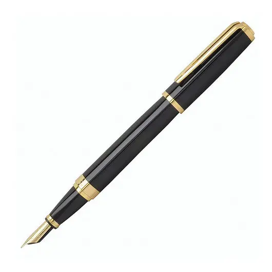 Ручка подарочная перьевая WATERMAN &quot;Exception Black GT Slim&quot;, черный лак, позолоченные детали, синяя, S0636930, фото 6