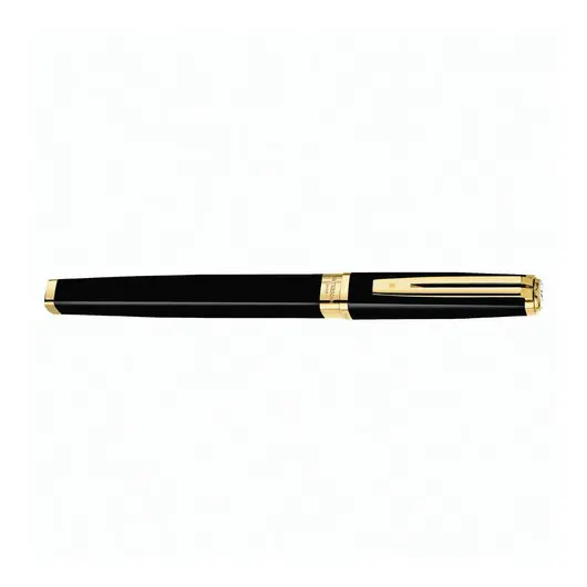 Ручка подарочная перьевая WATERMAN &quot;Exception Black GT Slim&quot;, черный лак, позолоченные детали, синяя, S0636930, фото 4