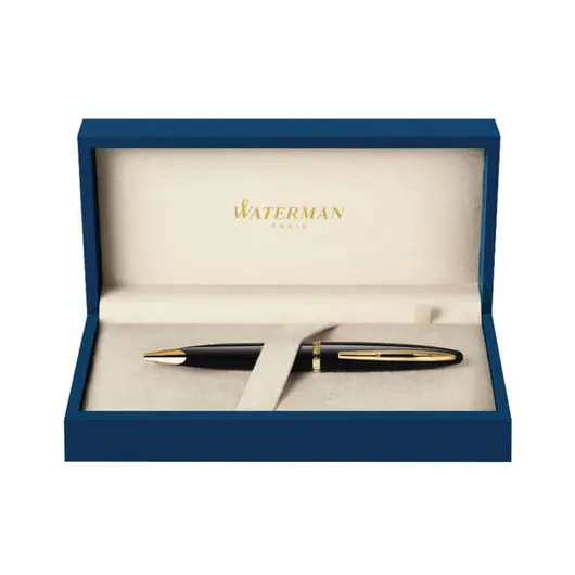 Ручка подарочная шариковая WATERMAN &quot;Carene Black Sea GT&quot;, черный лак, позолоченные детали, синяя, S0700380, фото 2