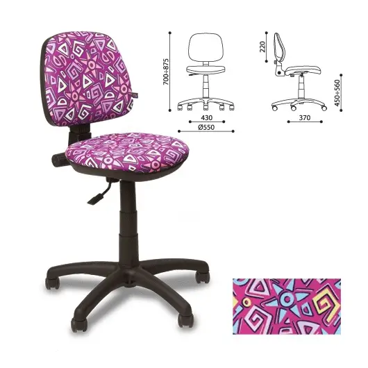 Кресло детское &quot;Swift GTS&quot;, без подлокотников, розовое с рисунком, SwiftGTS YN-560, фото 1
