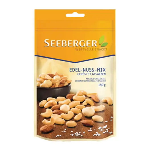 Смесь ядер орехов SEEBERGER соленых с копченым вкусом, 150 г, SE0213907, фото 1
