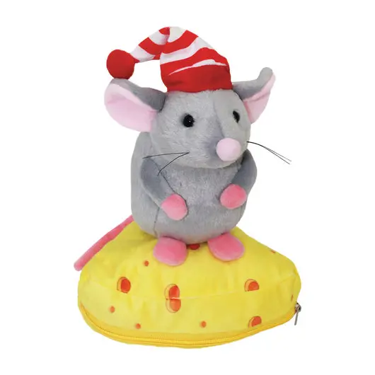 Подарок новогодний &quot;Мышка на сыре&quot;, 400 г, НАБОР конфет, мягкая игрушка, Т400-01-20, фото 1