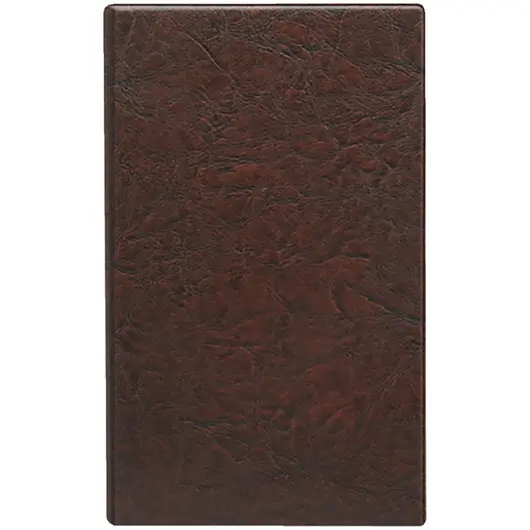 Алфавитная книга ДПС 150*250мм, 24л., 12 файлов-разделителей с карманами для визиток, коричневая, фото 1