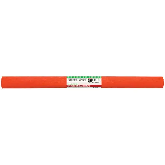 Бумага крепированная Greenwich Line, 50*250см, 32г/м2, темно-оранжевая, в рулоне, фото 1