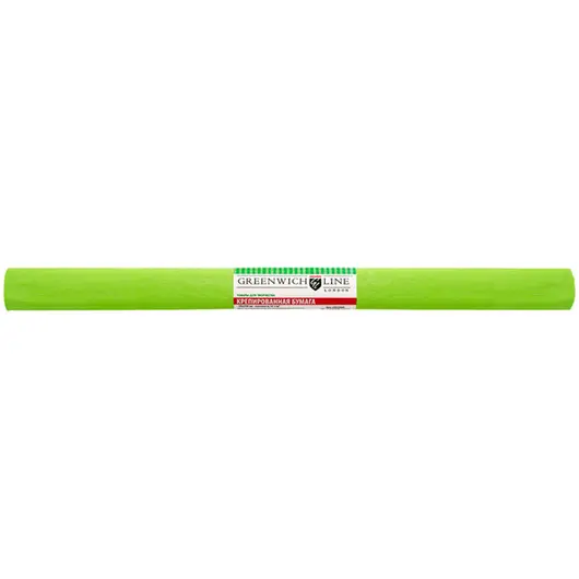 Бумага крепированная Greenwich Line, 50*250см, 32г/м2, зеленое яблоко, в рулоне, фото 1