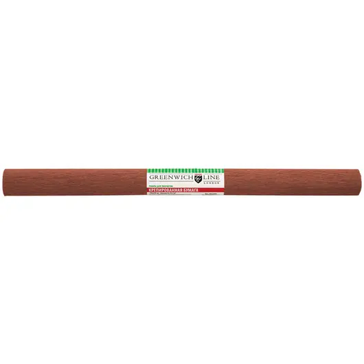 Бумага крепированная Greenwich Line, 50*250см, 32г/м2, коричневая, в рулоне, фото 1