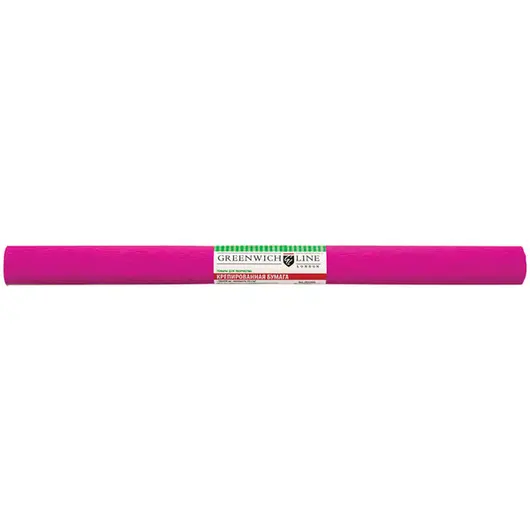Бумага крепированная Greenwich Line, 50*250см, 32г/м2, темно-розовая, в рулоне, фото 1