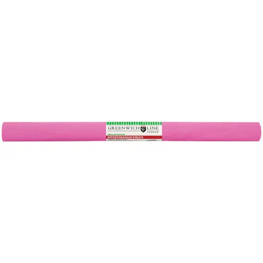 Бумага крепированная Greenwich Line, 50*250см, 32г/м2, розовая, в рулоне, фото 1