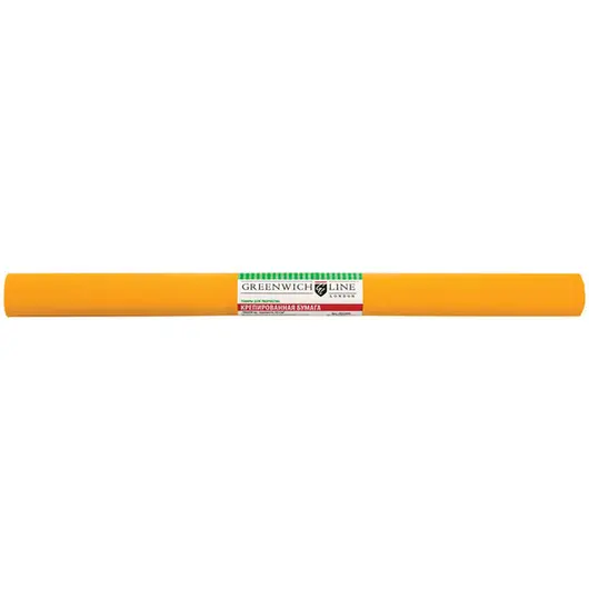 Бумага крепированная Greenwich Line, 50*250см, 32г/м2, светло-оранжевая, в рулоне, фото 1