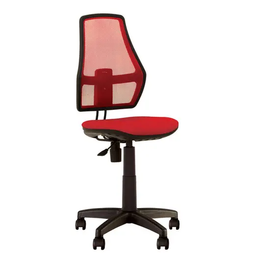Кресло детское NowyStyl FOX, PL, ткань/спинка-сетка, красное, без подлокотников, фото 1