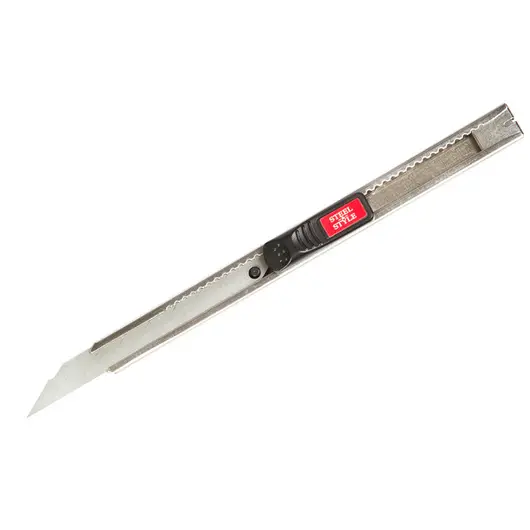 Нож канцелярский 9мм Berlingo &quot;Steel&amp;Style&quot;, auto-lock, металлический корпус, лезвие 30°, европодвес, фото 1