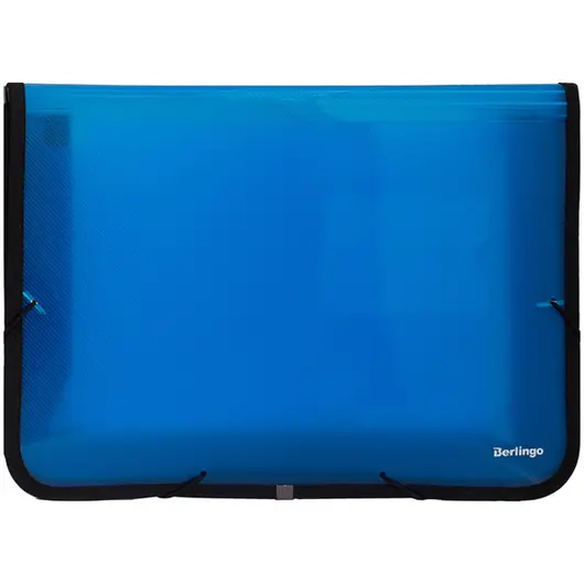 Папка на резинке Berlingo, А4, с тканевой окантовкой, 600мкм, синяя, фото 1