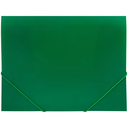 Папка на резинке OfficeSpace А4, 500мкм, зеленая, фото 1