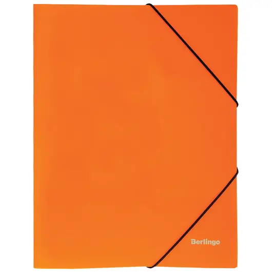 Папка на резинке Berlingo &quot;Neon&quot; А4, 500мкм, неоновая оранжевая, фото 1