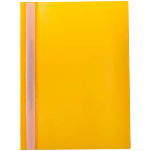 Папка-скоросшиватель пластик. OfficeSpace, А4, 160мкм, желтая с прозр. верхом, фото 1