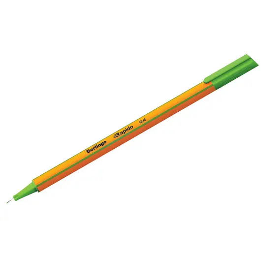 Ручка капиллярная Berlingo &quot;Rapido&quot; светло-зеленая, 0,4мм, трехгранная, фото 1