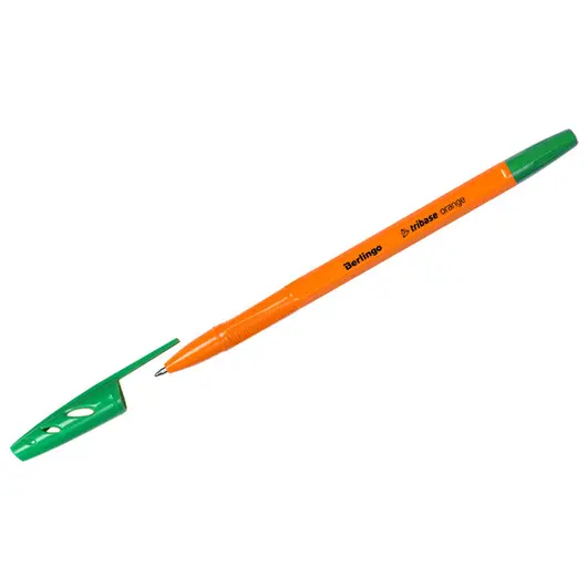 Ручка шариковая Berlingo &quot;Tribase Orange&quot;, зеленая, 0,7мм, фото 1