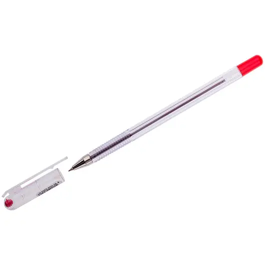 Ручка шариковая MunHwa &quot;Option&quot; красная, 0,5мм, штрих-код, фото 1