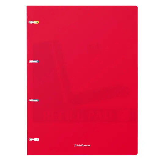 Тетрадь на кольцах А4, 80л., Erich Krause &quot;Classic&quot;, красная пластиковая обложка, фото 1