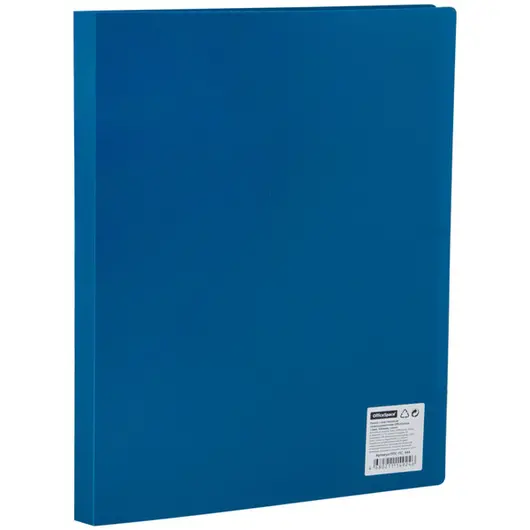 Папка с пластиковым cкоросшивателем OfficeSpace, 15мм, 500мкм, синяя, фото 1