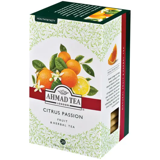 Чай Ahmad Tea &quot;Citrus Passion&quot;, травяной, с апельсином и лимоном, 20 фольг. пакетиков по 2г, фото 1