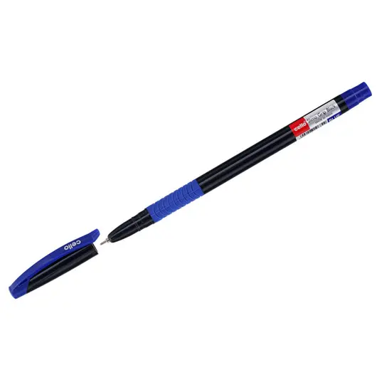 Ручка шариковая Cello &quot;Slimo Grip black body&quot; синяя, 0,7мм, грип, штрих-код, фото 1