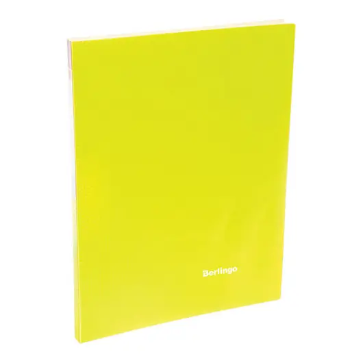 Папка c зажимом Berlingo &quot;Neon&quot;, 17мм, 700мкм, неоновая желтая, фото 1