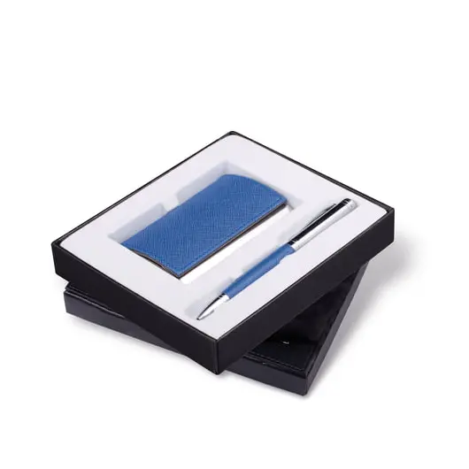 Набор GALANT &quot;Prestige Collection&quot;: ручка, визитница, синий, &quot;фактурная кожа&quot;, подарочная коробка, 141376, фото 2