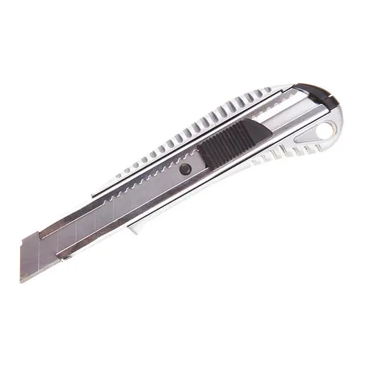 Нож канцелярский 18мм Erich Krause, auto-lock, металлический корпус, европодвес, фото 1