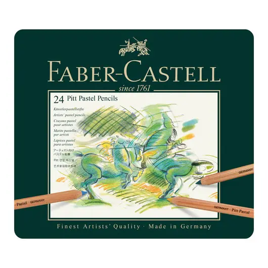 Пастельные карандаши Faber-Castell &quot;Pitt Pastel&quot; 24цв., метал. коробка, фото 1