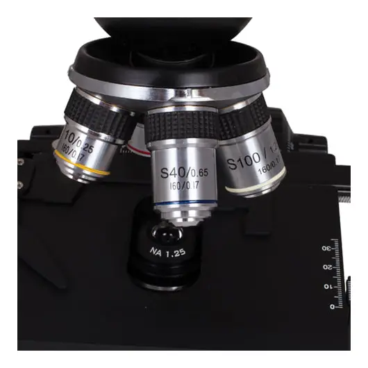 Микроскоп лабораторный LEVENHUK D320L, 40-1600 кратный, монокулярный, 4 объектива, цифровая камера 3 Мп, 18347, фото 6