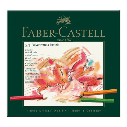Пастель художественная Faber-Castell &quot;Polychromos&quot; 24цв., картон. упак., фото 1