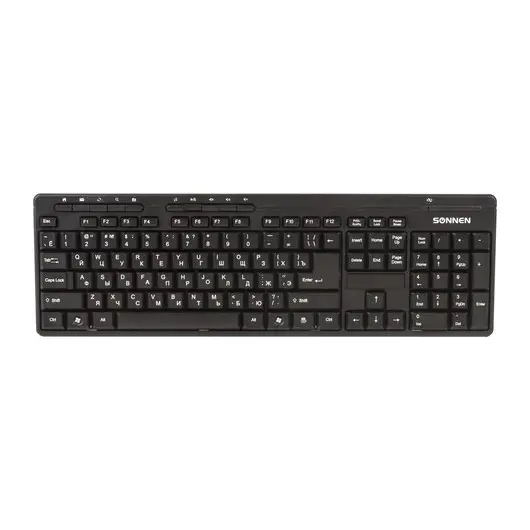 Набор беспроводной SONNEN K-618, клавиатура 114 клавиш, мышь 4 кнопки 1600 dpi, черный, 512656, фото 2