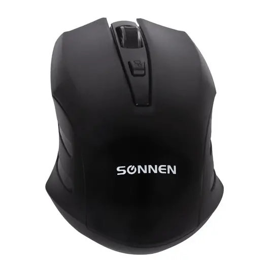 Набор беспроводной SONNEN K-618, клавиатура 114 клавиш, мышь 4 кнопки 1600 dpi, черный, 512656, фото 3