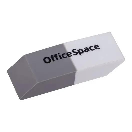 Ластик OfficeSpace, скошенный, комбинированный, термопластичная резина, 41*14*8мм, фото 1