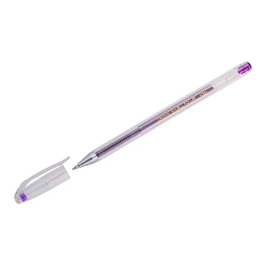Ручка гелевая Crown &quot;Hi-Jell Color&quot; фиолетовая, 0,7мм, фото 1