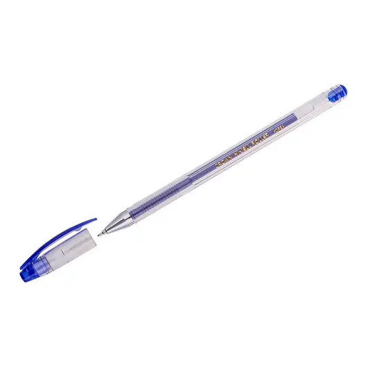 Ручка гелевая Crown &quot;Hi-Jell Needle&quot; синяя, 0,5мм, игольчатый стержень, фото 1
