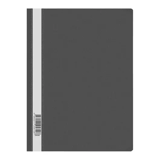Папка-скоросшиватель пластик. OfficeSpace, А4, 160мкм, черная с прозр. верхом, фото 1