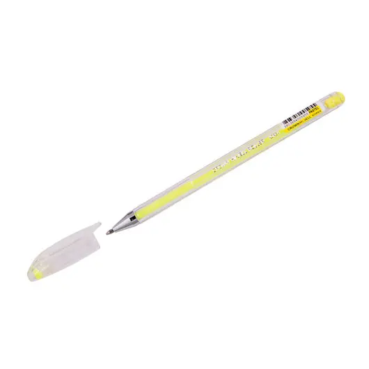 Ручка гелевая Crown &quot;Hi-Jell Pastel&quot; желтая пастель, 0,8мм, фото 1