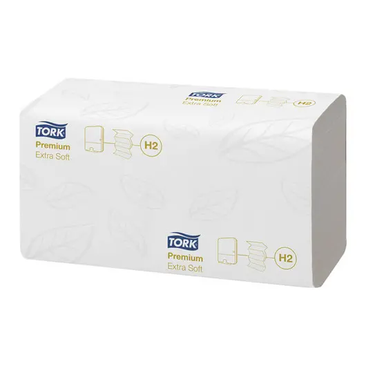 Полотенца бумажные лист. Tork &quot;Premium&quot; (Multifold) soft (Н2), 2-слойные, 100л/пач, 21,2*34, белые, фото 1