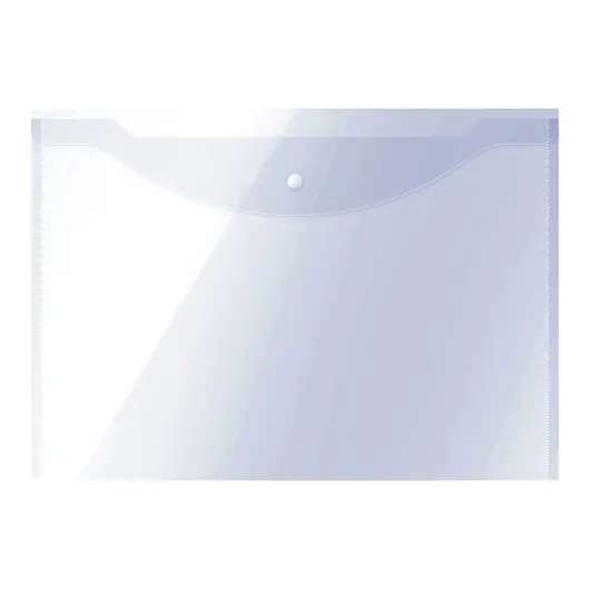 Папка-конверт на кнопке OfficeSpace А3, 150мкм, прозрачная, фото 1